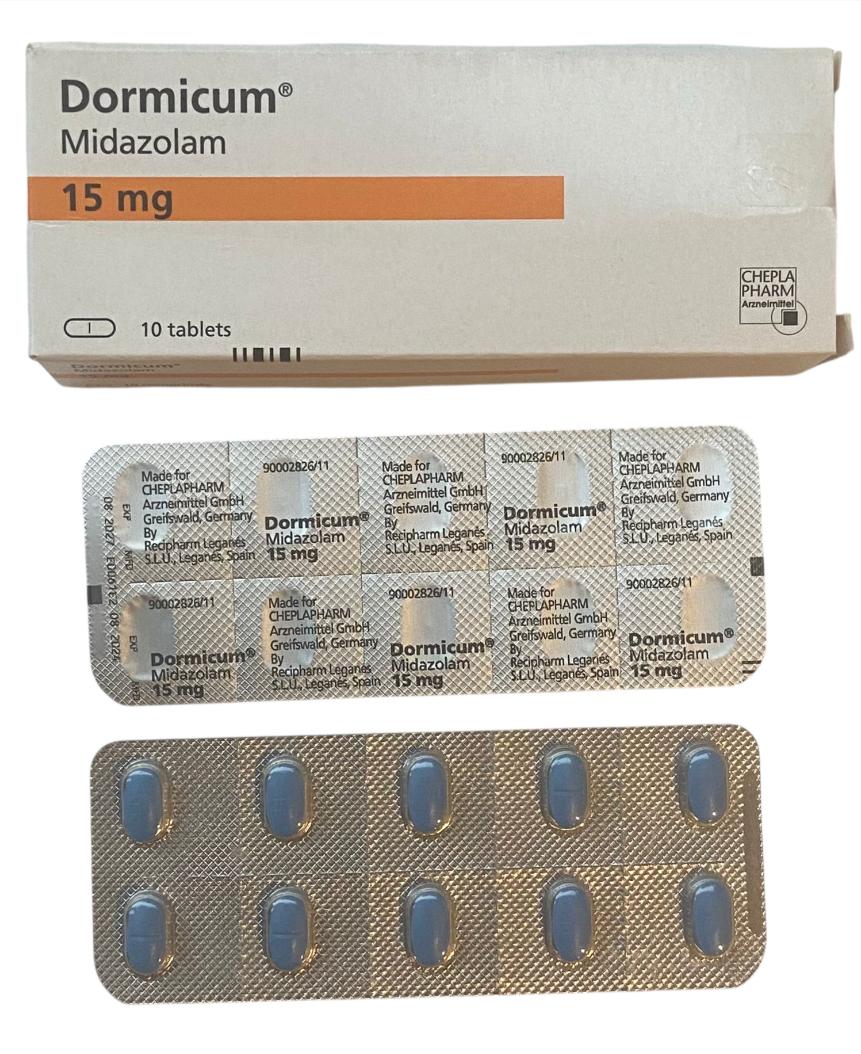 Dormicum Midazolam 15mg Tablets